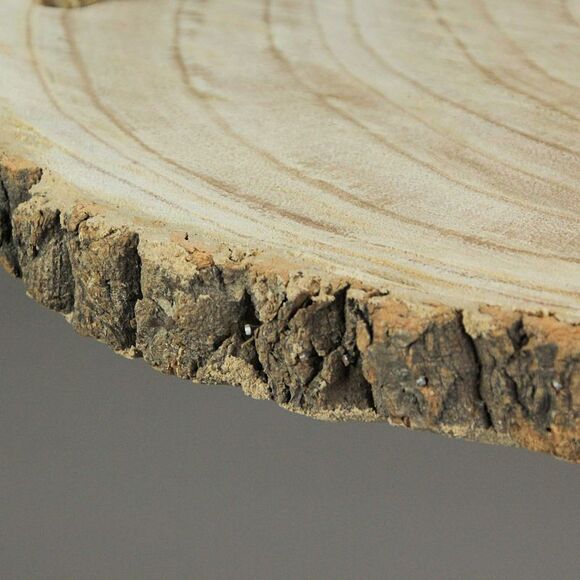 15.5 Inch Paulownia Wood Slab Hanging Tray Decorative Natural Bark Home Decor - Picture 3 of 3